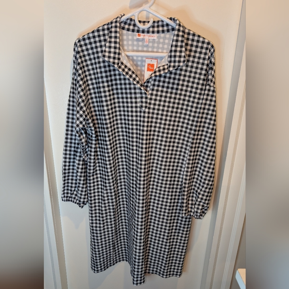 JUDE CONNALLY Black/white Florence Jude Cloth Mini‎ Dress Size Medium